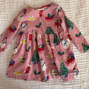 Festive Pink Holiday Dress by Mini Boden